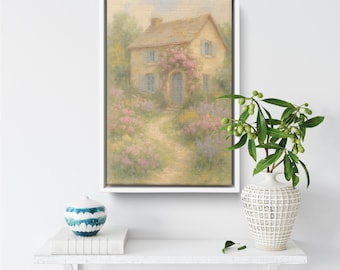 Farmhouse Framed Wall Art, Country Barn Canvas Print, Impressionist Farmhouse Art, Country Wall Art, Rustic Farmhouse Art, Farmhouse Print