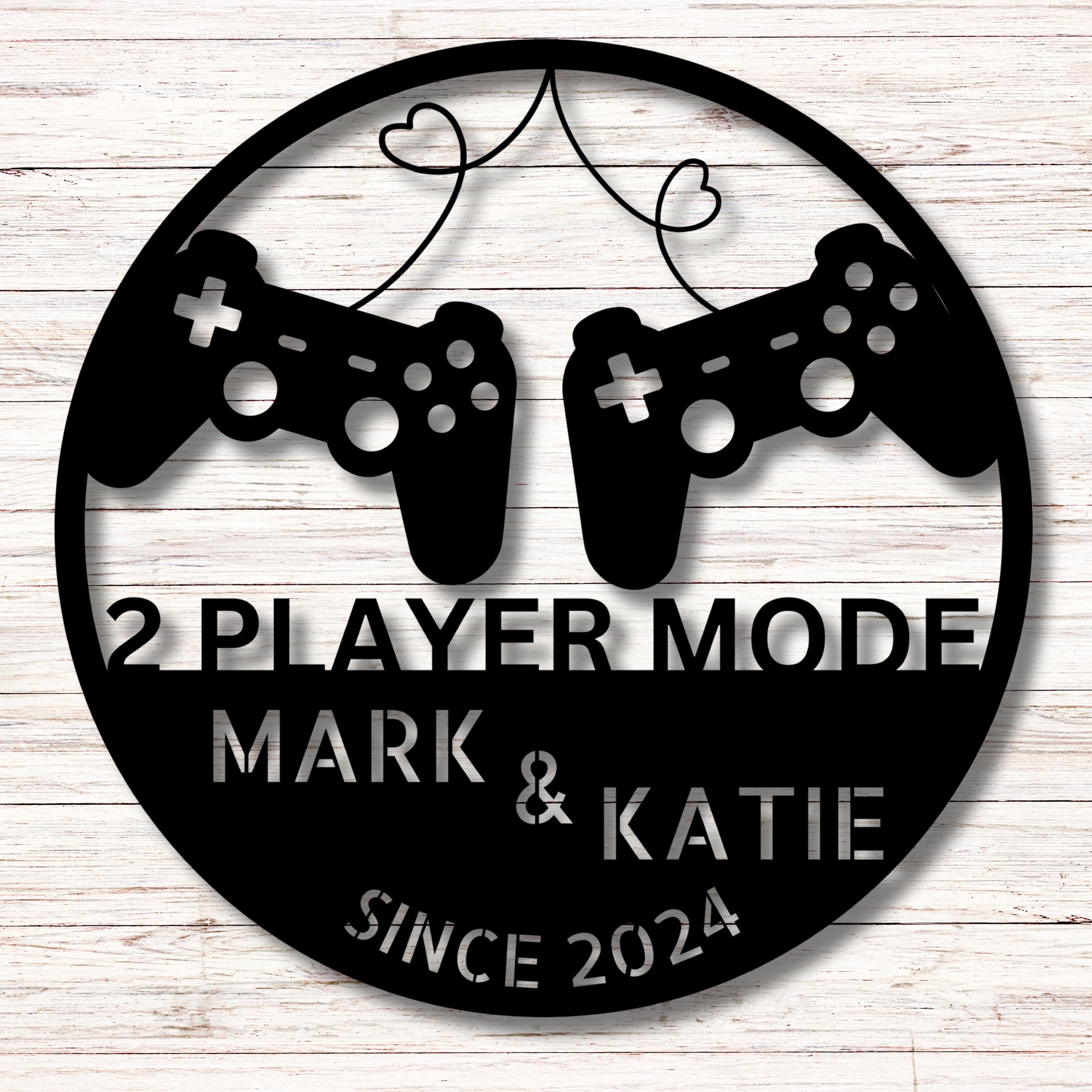 Custom Gamer Metal Sign, Personalized Wedding Gift, Gamer Gift, Personalized Decor, Video Game Wall Art, Anniversary Gift, Bedroom Decor