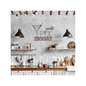 Enseigne à cocktail en métal, affiche de cocktail, décoration de chariot de bar, oeuvre d'art de bar, décoration de bar, cadeau pour les amateurs de whisky, cadeau pour les amateurs de cocktails image 7