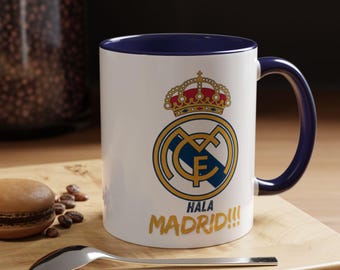 Real Madrid Crest Mug | HALA MADRID Fan Gift (11oz 15oz)