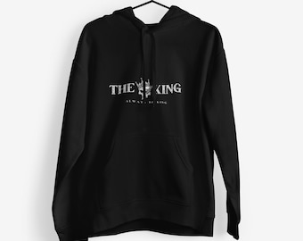 The King crown skull Hoodie | Black graphic hooded sweatshirt
