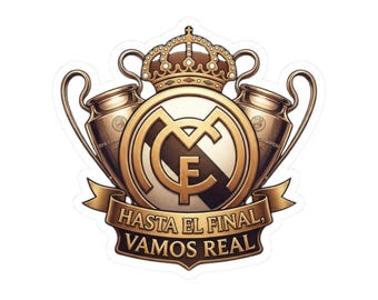 Hasta El Final Vamos Real Sticker | Kiss-Cut Football Emblem
