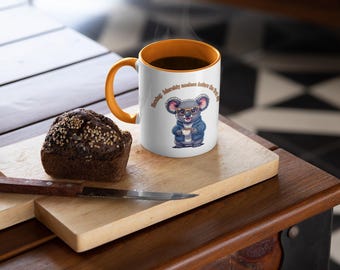 Quirky Koala Coffee Mug - Accent Mug, Funny Animal Gift