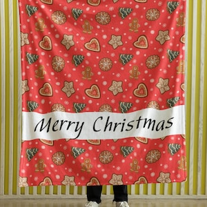 Christmas Velveteen Plush Blanket: Holiday Decor, Festive Gift