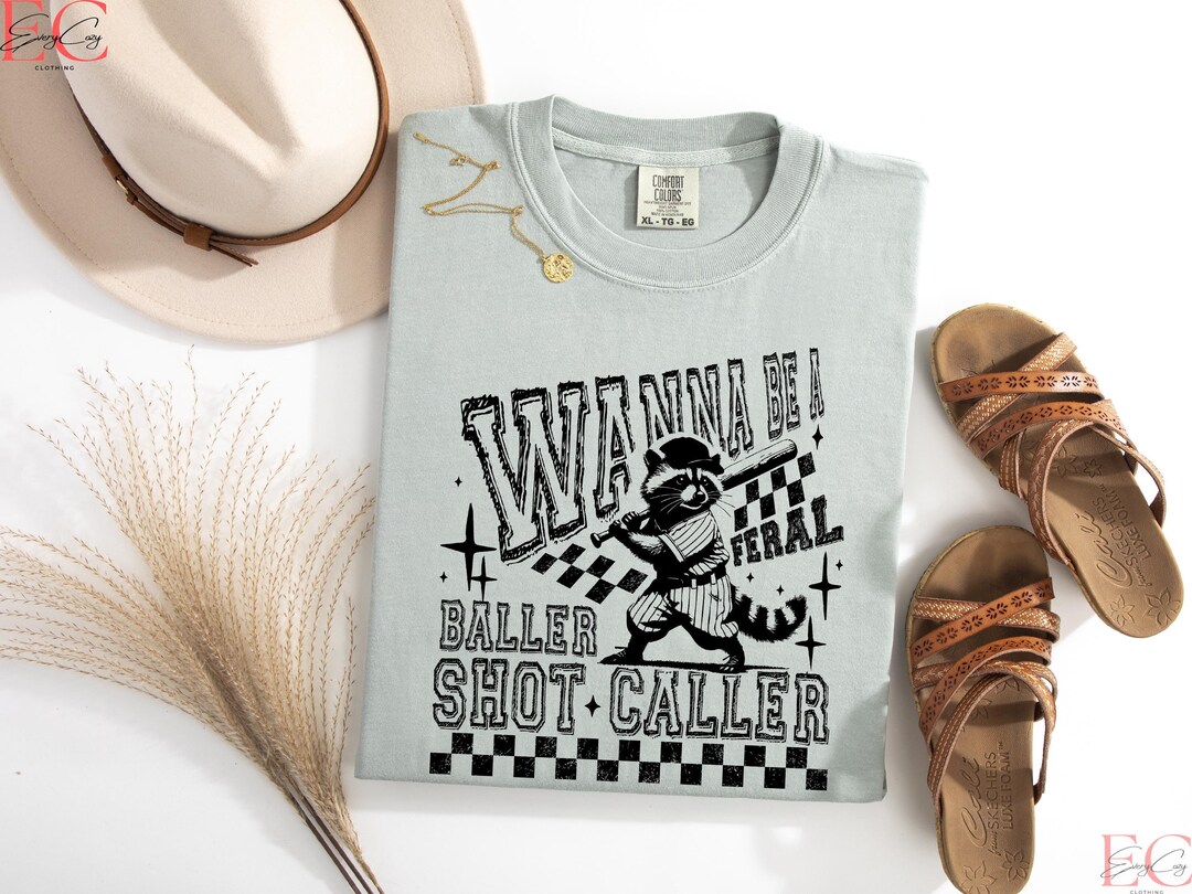 Comfort Colors® Wanna Be a Baller Shot Caller Shirt, Retro Baseball ...