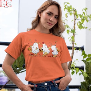 Pooh Ghost Halloween Shirt Cute Bear Tee Funny Spooky Season Shirt Fall Outfit Gift for Her Halloween T-Shirt