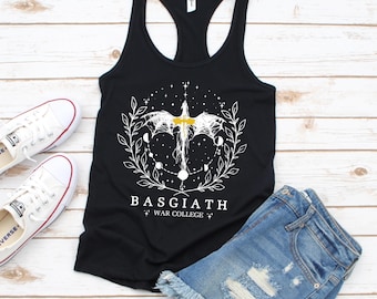 Basgiath Tank Top War College Shirt Fourth Wing Dragon Outfit Gift for Her Bookworm Tank Bookish Gift Fourth Wing Shirt