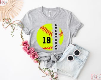 Custom Team Name Softball Tshirt Game Day Tee Softball Outfit Sports Mom Shirt Team T Shirt Personalized Softball