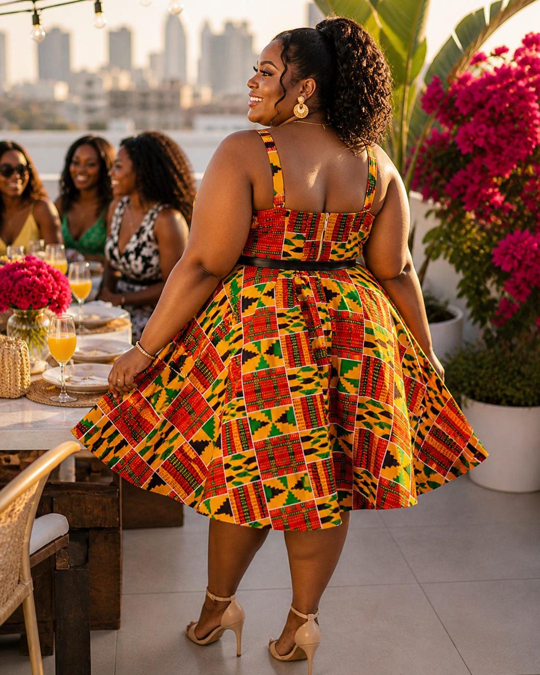 corset kente dress Maame Kente Corset Dress