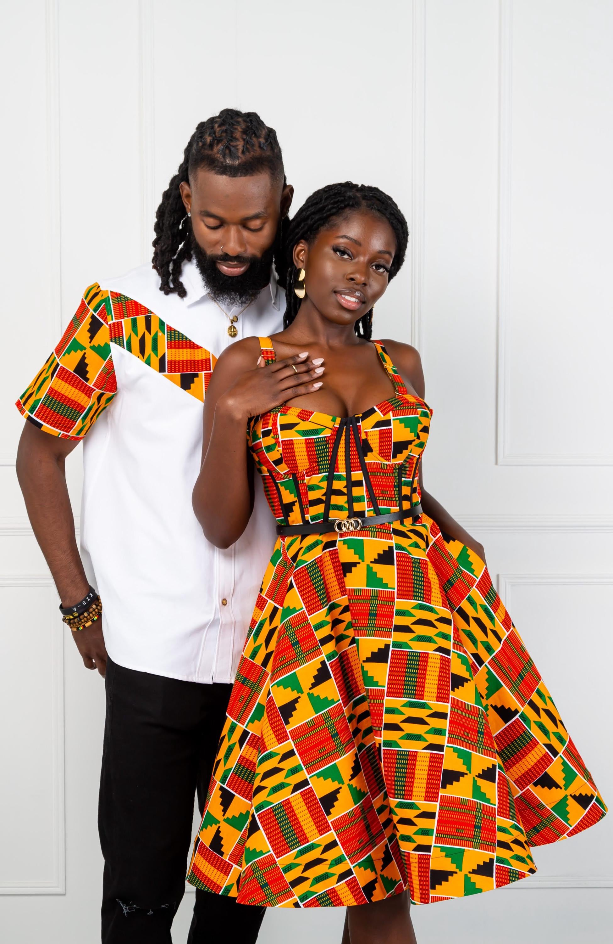 Corset White And Gold Kente Dress Kente Corset Canada