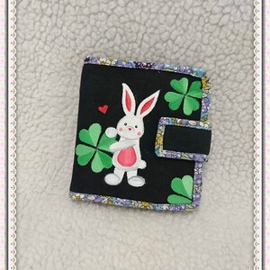 Bunny Rabit Wallet, Small Womens Wallet, Rabbit Wallet, Wallets For Women, Credit Card Wallet, Mini Wallet-Lavender Handmade