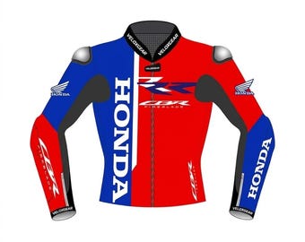 Chaqueta de cuero de competición CBR 650R / Protección CE, equipamiento de motociclismo de piel de vacuno.