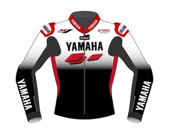 Chaqueta de cuero para moto Yamaha R7 Racing / Equipamiento para motoristas con protección CE / Ropa de moto de piel de vacuno