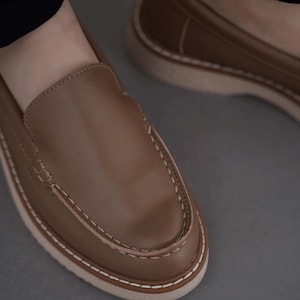 Women Barefoot Penny Shoes, Women Grounding Shoes, Barefoot Brown Minimalist Shoes, Earthing Women Flats, Wide Leather Shoes, Gifts For Her
