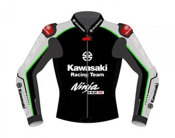 Chaqueta de cuero de competición Kawasaki Ninja H2R – Ropa para motociclistas