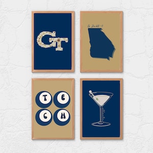 Georgia Tech Wall Art | GT Aesthetic College Decor | Georgia Tech Dorm Print | GTech Instant Download | Custom GT Artwork | GTech Art