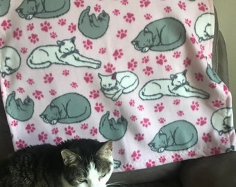 Fleece blanket cat/kitten (small) 27x27