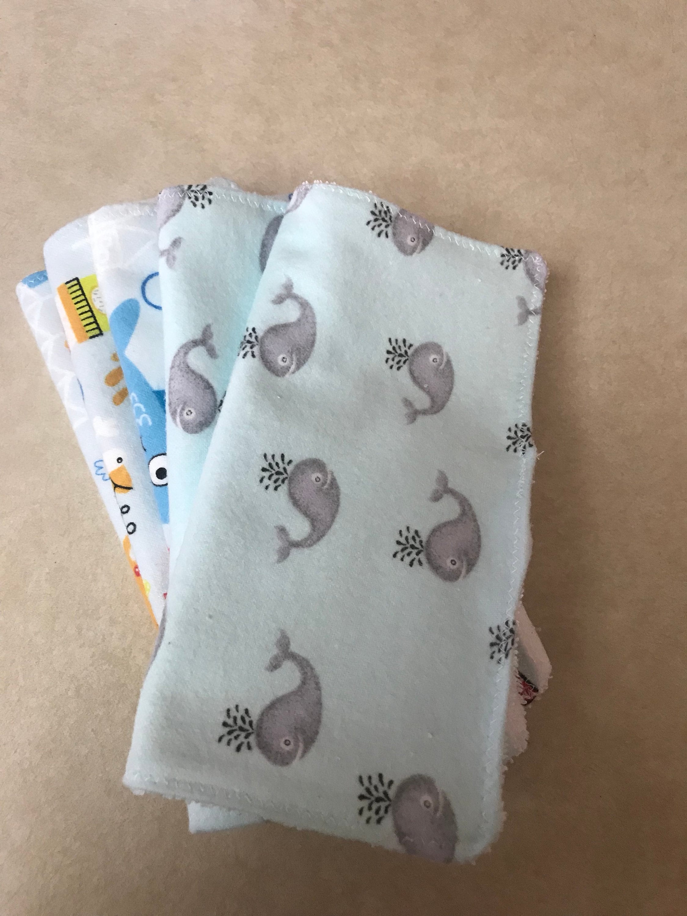 Baby washcloths terrycloth wipes flannel wipes nautical Etsy