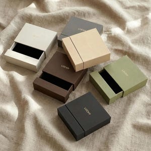 Caja de embalaje para joyería con logotipo personalizado al por mayor con bolsa de cierre a presión, caja de cajón para joyería, bolsa para joyería, juego de embalaje para joyería, embalaje de joyería de marca