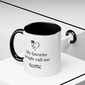 Elegant Accent Coffee Mug, Personalized Gift for Coffee Lovers, Home Office Decor, Customizable Ceramic Cup, Birthday, Anniversary