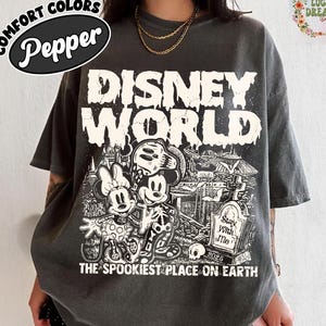 Retro 2025 Halloween Disneyworld Shirt, Mickey Minnie Skeleton Halloween Shirt, Disneyworld Halloween Shirt, Disney Halloween Matching Shirt
