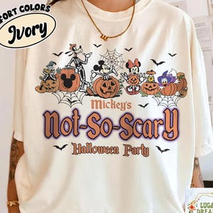 Mickey and Friends Halloween Pumpkin Shirt, Disney Halloween Shirt, Mickey Not So Scary Party Shirt, Magic Kingdom Shirt, Halloween Gift