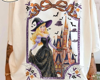Customized Disney Princess Halloween Shirt, Elsa Belle Cinderella Aurora Rapunzel Halloween Tee, Disneyworld Halloween Shirt,Girl Trip Shirt