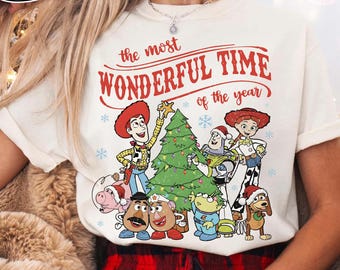 Disney Toy Story-kerstshirt, The Most Wonderful Time of the Year, Pixar Family Christmas-shirt, Disney-kerstshirt, Toy Story Holiday