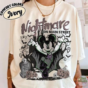 Vintage Mickey Halloween Shirt, Disney Halloween Shirt, Nightmare On The Main Street Shirt, Halloween Kürbis Sweatshirt, Magic Kingdom Tee