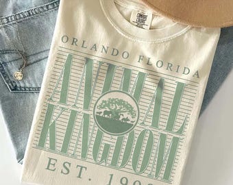 Vintage Animal Kingdom Est 1998 Comfort Farben Shirt, Magic Kingdom Familien Reise Shirts, Retro Walt Disney Wolrd T-Shirt,Orlando Park Shirts