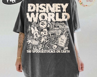 Retro 2026 Halloween Disneyworld Shirt, Mickey Minnie Skeleton Halloween Shirt, Disneyworld Halloween Shirt, Disney Halloween Matching Shirt