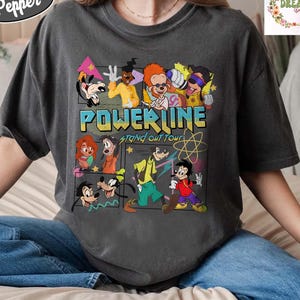 Retro A Goofy Movie Shirt, Max Roxanne Powerline Tee, 90s Disney Character Shirt, Goofy Family Trip Shirt, Magic Kingdom Vintage Shirt