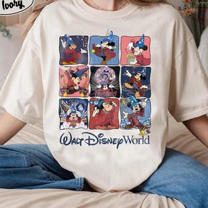 Disney Fantasia Sorcerer Comfort Color Shirt, Mickey Mouse Magic Wizard Retro Shirt, Magic Kingdom Shirt, Disney Trip Shirt, Family Shirt