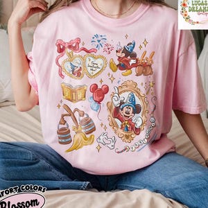 Walt Disney Fantasia Mickey Coquette T-Shirt, Fantasmic Shirt, Disneyland Family Matching, WDW Tee, Mickey Sorcerer, Disney Castle Shirt