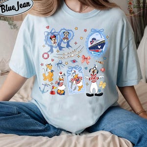 Disney Cruise Line Coquette Comfort Color T-shirt, Mickey And Friends Tee, Disney Cruise Trip, Mickey Minnie locket Cruise shirt
