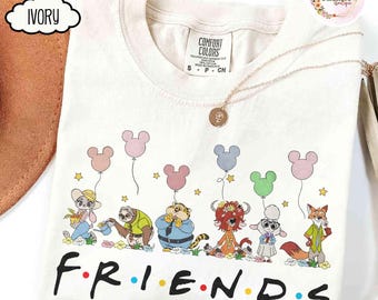 Comfort Colors Disney Zootopia Friends Shirt, Nick Wilde Judy Hopps Tee, Mickey Balloon Characters Shirt, Disney Family Trip Shirt