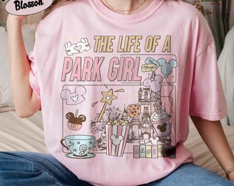 Kokette Das Leben eines Park Mädchens Disney Schloss T-Shirt, Retro Pastell Bester Tag überhaupt T-Shirt, Disney World glücklichster Ort, BTW Girl Trip Shirt