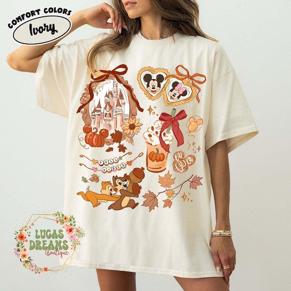 Comfort Color Tis the Season shirt Coquette Bow Disney Castle Halloween Shirt Disney Fall Sweatshirt Mickey Pumpkin Shirt, Disney fall vibes