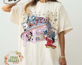 Camiseta Comfort Colors Disney Epcot, Camiseta vintage Epcot 1982, Camiseta vintage Disney, Camiseta Mickey y sus amigos, Vacaciones familiares en WDW Disneyland