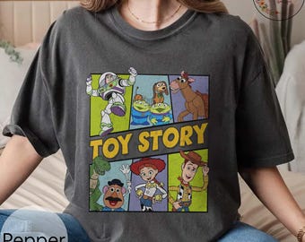 Toy Story Shirt, Vintage Disney Pixar T-Shirt, Buzz Lightyear Woody Jessie Rex Alien Tee, Disney Family Trip Shirt, Retro Disney Tee