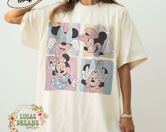 Camisetas vintage de Minnie Mouse, camiseta de Disney Magic Kingdom, camiseta de viaje de Minnie Mouse, camiseta de vacaciones familiares, camiseta vintage de Disney 2026