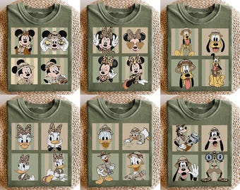 Comfort Colors Safari Mickey And Friends Shirt, Leopard Minnie Mouse Shirt, Animal Kingdom Shirt, Disney All Characters Shirt, Disney Safari