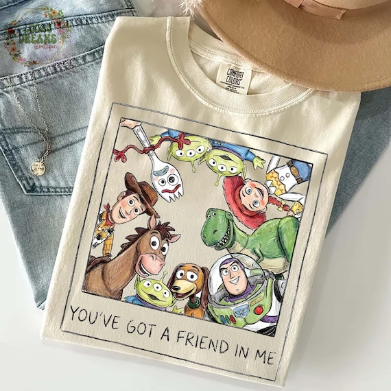 Retro Comfort Colors Toy Story Shirt, Watercolor Pixar Friend In Me Tee, Vintage Woody Buzz Jessie Polaroid Shirt, Disney 2026 Family Trip