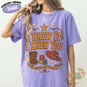 Vintage I Knew It I Knew You Shirt, TS and Toy Story 5 Friendship Shirt, Woody Buzz Lightyear Tee, Disneyland Toy Story Family Matching Tee Violet/Purple