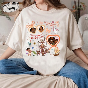 Comfort Colors® Moana Shirt, Disney Moana and Maui Tee, Cute Ocean Adventure Shirt, Retro Disney Princess Tee, Disney Family Trip Shirt