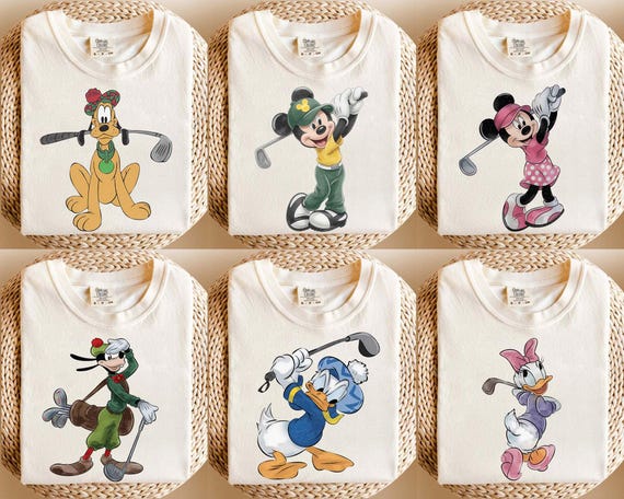 Disney Mickey & Friends Golf Tournament Custom Shirt, Disney Golfing Team Matching Tee, Disney Sport, WDW Disneyland Trip Golf Tournament