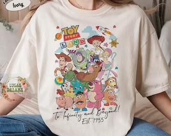 Retro comfortkleuren You've Got A Friend In Me Toy Story-shirt, Toy Story-shirt, Disney Pixar-shirt, Woody Buzz Toy Story Party 2025-shirt