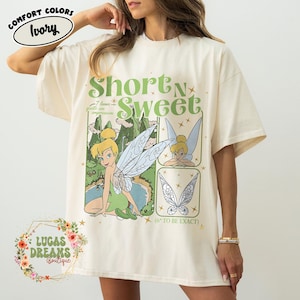 Vintage Disney Tingeling Komfortfärger T-shirt, Tingeling 1953 Neverland T-shirt, Peter Pan T-shirt, Magisk Fe T-shirt, Disneyworld T-shirts