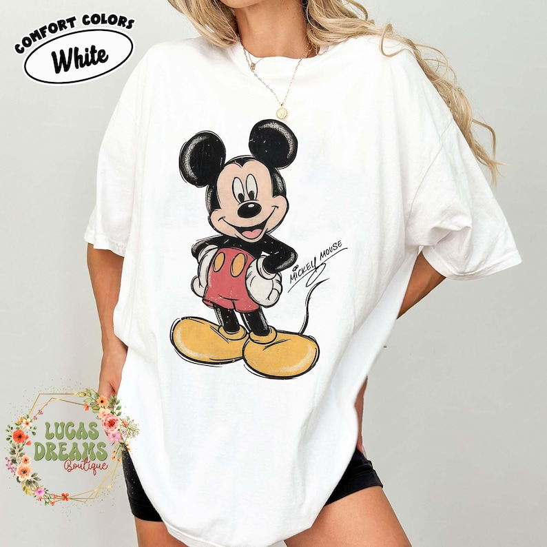 Retro Minnie Mickey Couple Matching Shirt, Vintage Disney Mickey Minnie Mouse, Disney Couple Husband Wife Vacation, Disneyland Trip Tee White