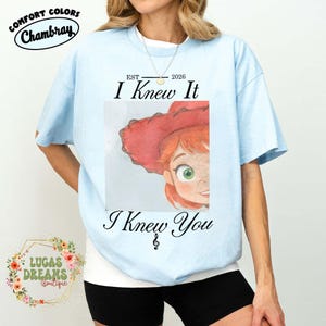 Watercolors TS Jessie Toy Story 5 Comfort Colors Shirt, Retro I Knew It I Knew You, Disneyland Toy Story Family Matching Tee Chambray